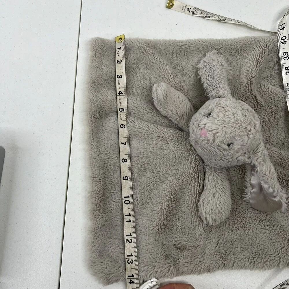Kellytoy Beige Brown Bunny Rabbit Plush‎ Rattle Lovey Security Blanket Soft Tan